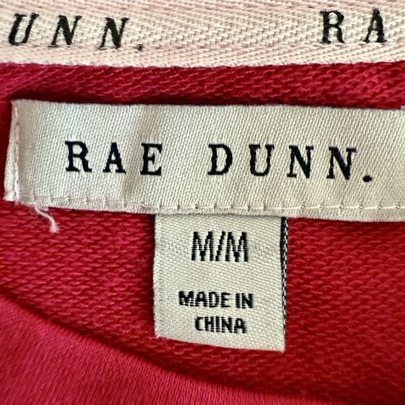 Rae Dunn Women's Medium Red Crewneck Sweatshirt Casual Outdoors Comfy Warm Soft - Picture 3 of 8